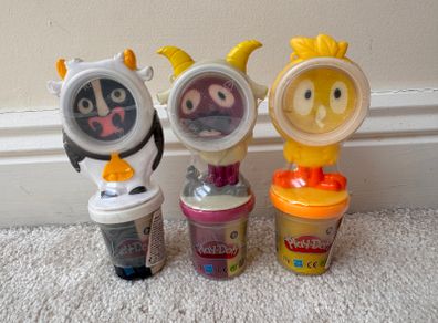 Play Doh Animal Crew Pals Bundle Cow Chicken Goat Damaged Blistrers Please see photos