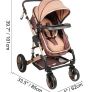 BRAND NEW Luxurious Baby Stroller 2 In 1 Portable Travel Baby Carriage Foldable Aluminum Frame High Landscape Car for Newborn Baby Image 4