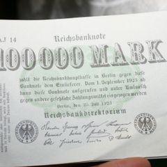 Germany Old Banknotes Reichsbanknote 100000 Mark 1923