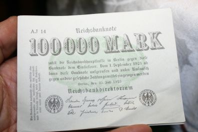 Germany Old Banknotes Reichsbanknote 100000 Mark 1923