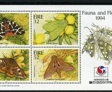 1994 Ireland Philakorea (Korean Exhibition) 1994 overprinted on Moths (MS13) Commemorative Stamp Miniature Sheet Mint Never Hinged (MNH)