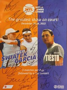 (Limited Time Offer, For EUR 499 Only) Authentic Autographed Poster of Famous Tennis Players and DJ Tiesto