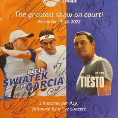 (Limited Time Offer, For EUR 499 Only) Authentic Autographed Poster of Famous Tennis Players and DJ Tiesto