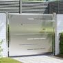 Garden Gate with Lock Silver 100 x 75 cm Stainless Steel Image 2
