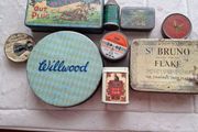A Job Lot Of 9x  Vintage Tins Big &amp; Small Tins All Vintage