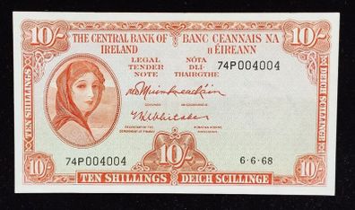 Ireland | 10 Shillings | Lady Lavery | 1968 | P.63a | 79 P 004004 | aUNC