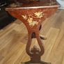 Antique Lacquered Side Table Decorated with Chinoiserie Style Birds and Flowers Chinese 1880s to 1920s Image 4