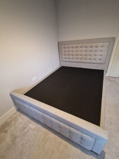 King Size Bed Grey