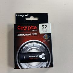 Integral Crypto 32GB FIPS 140-2 Encrypted USB Drive - Brand New Sealed