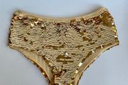 Vintage Leg Avenue Gold Sequin Hotpants Size S