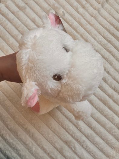Mumbles White Pink Hippo Plush Soft Only approx. 25 cm. (without legs) MM606 Please see photos