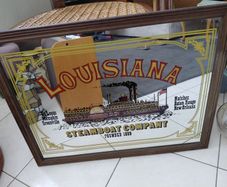 vintage Louisana Steamboat company pub mirror