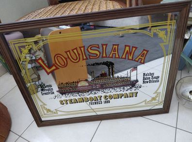 vintage Louisana Steamboat company pub mirror