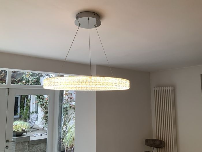 Stunning Round crystal pendant light