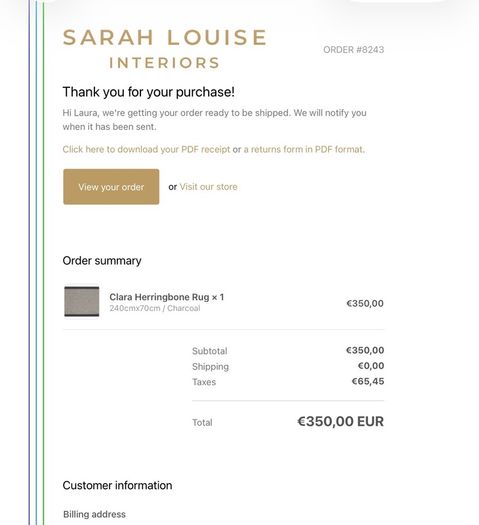 Sarah Louise Interiors Clara Herringbone Rug
