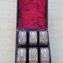 6 Edwardian Napkin Rings