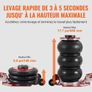Air Jack, 3 Ton/3000 kg Triple Bag Air Jack, Airbag Jack with Six Steel Pipes, Lift up to 44.9 cm, 3-5 s Fast Lifting Pneumatic Jack, with Adjustable Long Handle for Cars, Garages, Repair (Red) Image 4