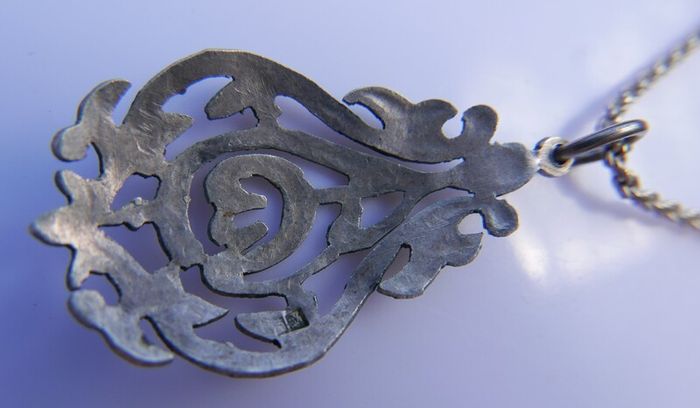 Vintage Sterling Silver 925 Pendant and Necklace length 16" - 5,95g