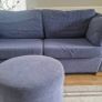 2 seater couch with footstool Image 2