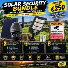 Off-Grid Solar Security Kit | 4K 4G Camera & Light