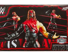 WWE Mattel Ultimate Edition Attitude Era Raw is War ring. With Kane.