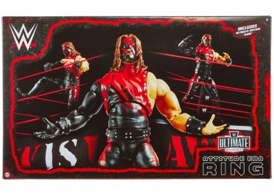 WWE Mattel Ultimate Edition Attitude Era Raw is War ring. With Kane.
