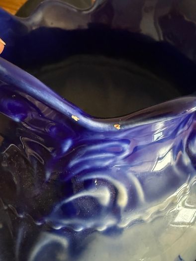 Staffordshire England Flow Blue Pitcher