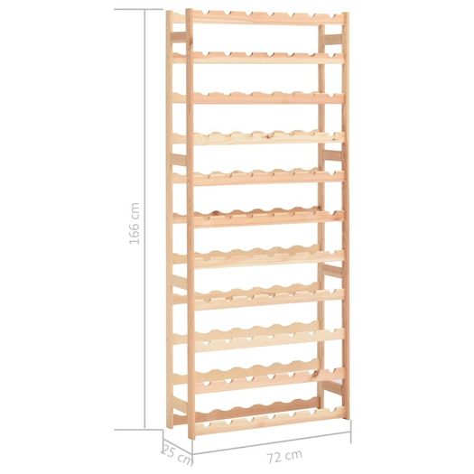 BN Wine Rack for 77 Bottles Pinewood