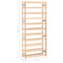 BN Wine Rack for 77 Bottles Pinewood Image 4