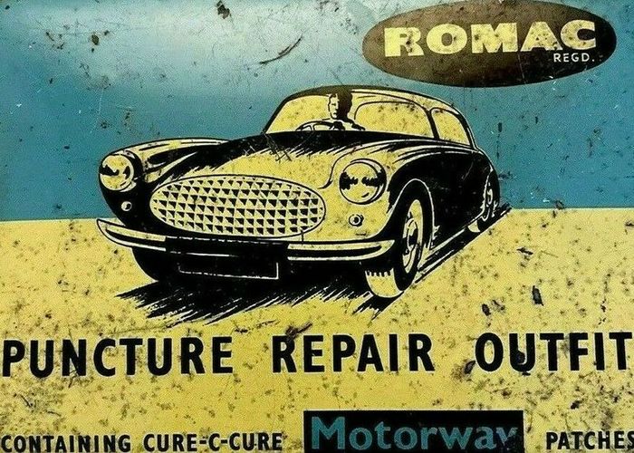 Ancienne Boîte Romac De Réparation Auto - Nécessaire à Rustines - Vintage