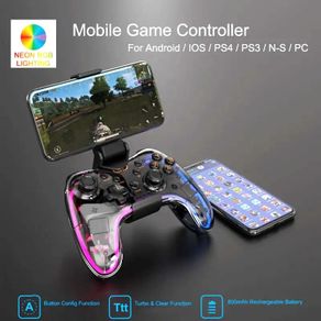 RGB Light Wireless PS4 & Switch Controller Joystock Transparent