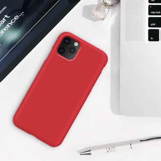 Liquid Silicone Case For iPhone 11 Pro Max Luxury Thin Soft Phone Cover New Red - FHT5IP11PMLK