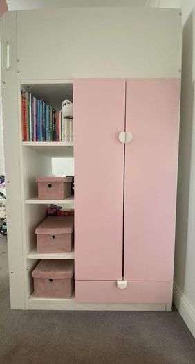 Girls high rise bed , inc wardrobe and desk