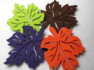 main image for ad Leaves Felt Coaster Autumn Shape Set of 4