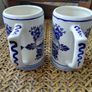 vintage Dutch Delft blue Heineken beer mugs hand painted Image 3