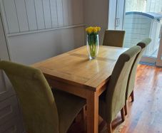 Solid Oak Dining Table and chairs