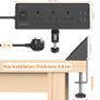 3 Way Plug Extension Socket with 4 USB, Desk Extension Lead 2M with Switch, Surge Protecion Multi Plug Extender for Home Office Image 5