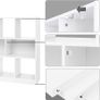 bookshelf, cube shelf, standing shelf, with open compartments, for living room, study, children's room, office, as a room divider, 97.5 x 30 x 100 cm, white Image 4