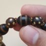 Vintage Himalayan Tibetan Treasure Vase & Stripe Pattern & Dotted Quartz Bracelet Image 9