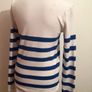 Savida Ladies Blue & White striped Jumper size 10 includes postage Image 7