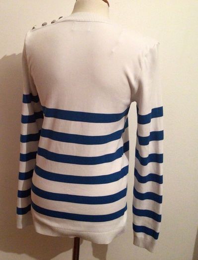 Savida Ladies Blue & White striped Jumper size 10 includes postage