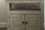 Wooden cabinet 2 doors in sage green