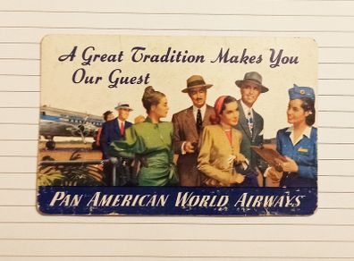 Pan American World Airways Airline Pocket Calendar 1947-1948  rare find