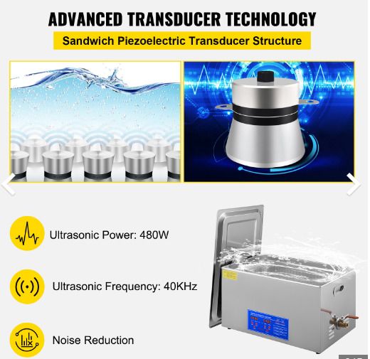30 L Digital Ultrasonic Cleaner1400w Led Display Stainless Steel Jewelry