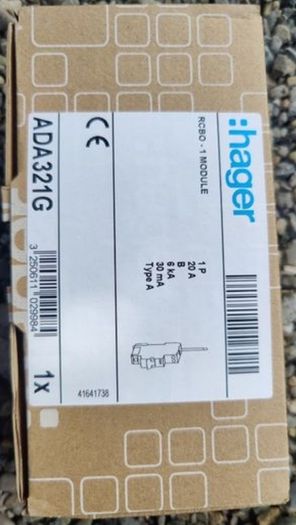 Rcbo B20 1module (narrow) hager