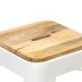 Bar Stools 4 pcs White Solid Mango Wood - Free Delivery Nationwide Image 4