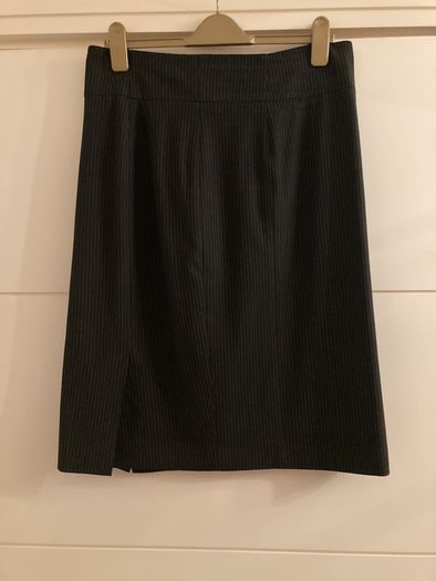 Oasis Black Pin Striped Skirt