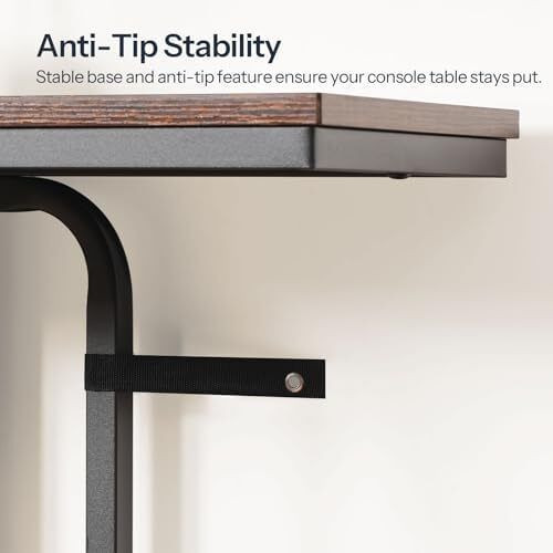 Console Table for Hallway Slim, Narrow Hallway Table, 2-Tier Industrial Sofa Table with Geometric-Styled Structure