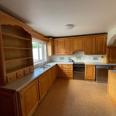 Large oak kitchen  with solid doors