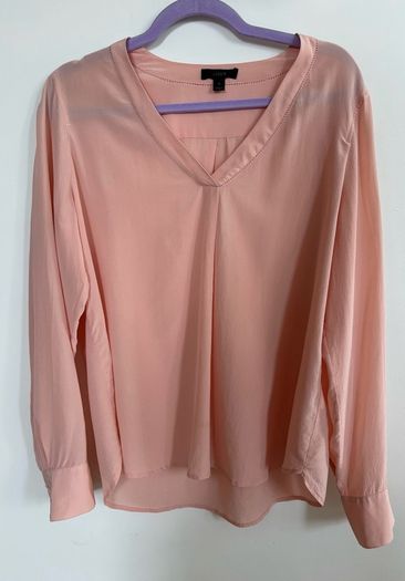 J Crew silk long sleeve blouse